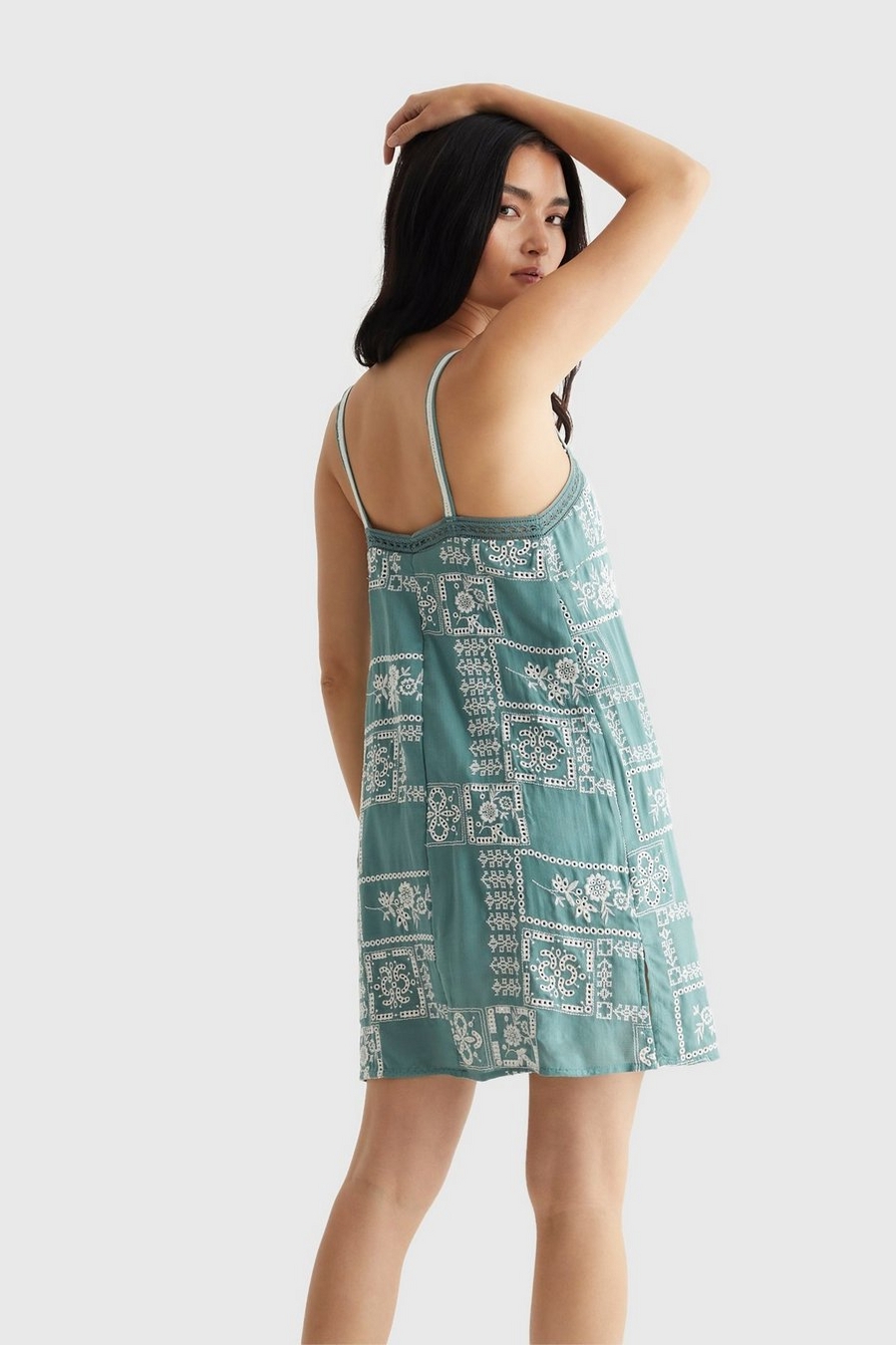 EMBROIDERED SQUARE NECK CAMI DRESS, image 4