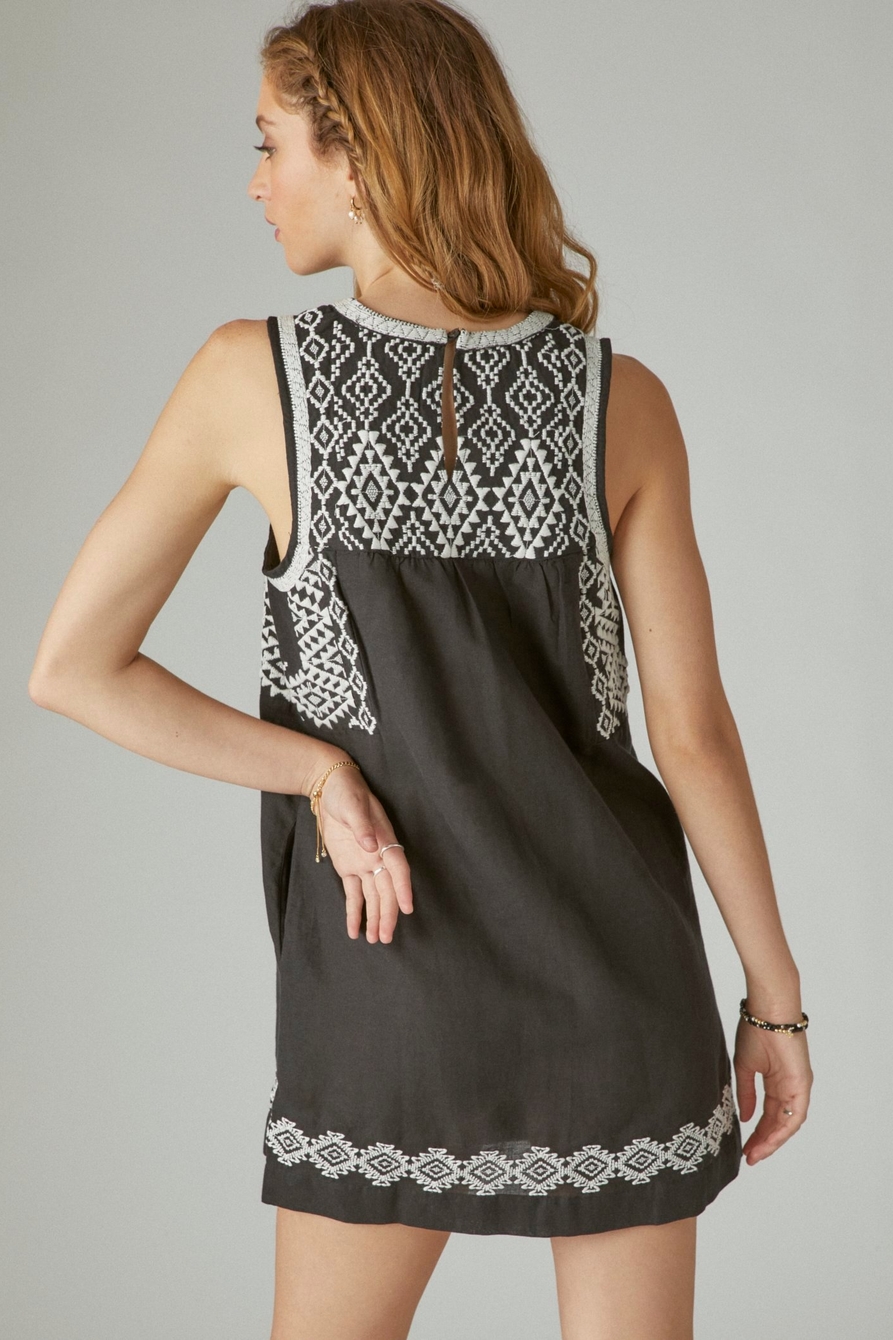 Lucky Brand Embroidered Tank Dress
