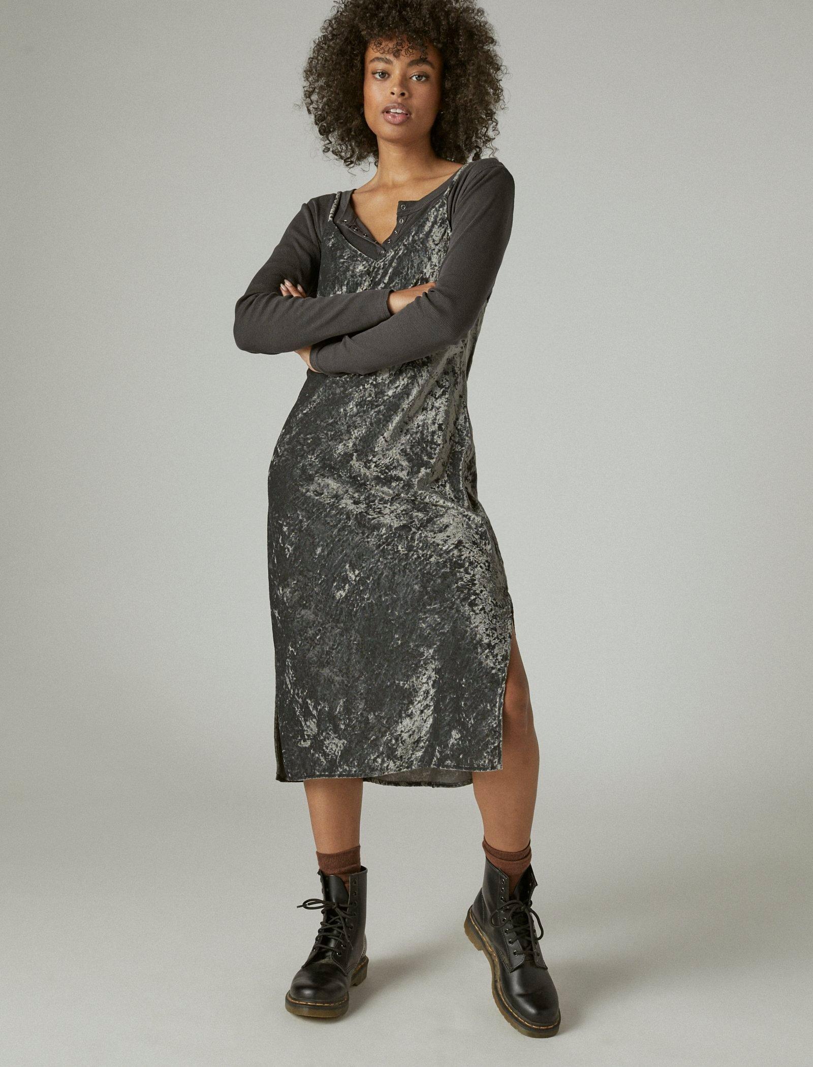 lucky brand velvet dress