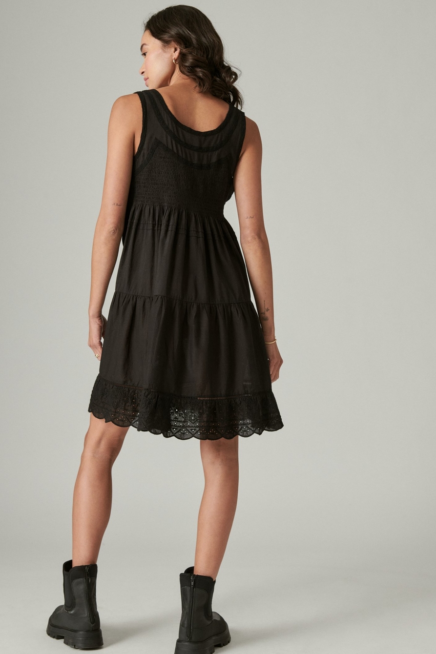 EMBROIDERED TIERED MINI DRESS, image 4