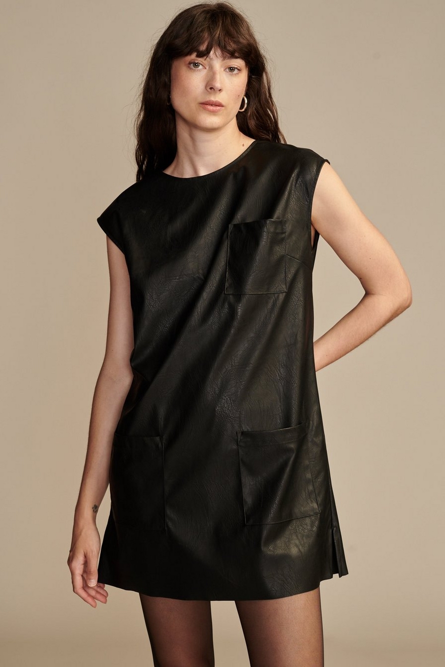 FAUX LEATHER DRESS, image 1