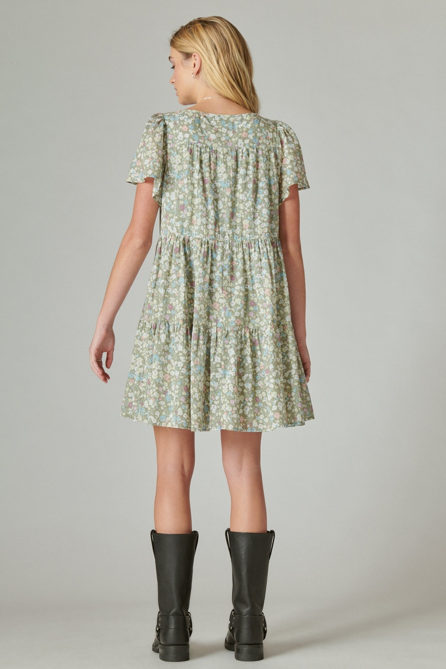 FLORAL PRINTED TIERED MINI, image 3
