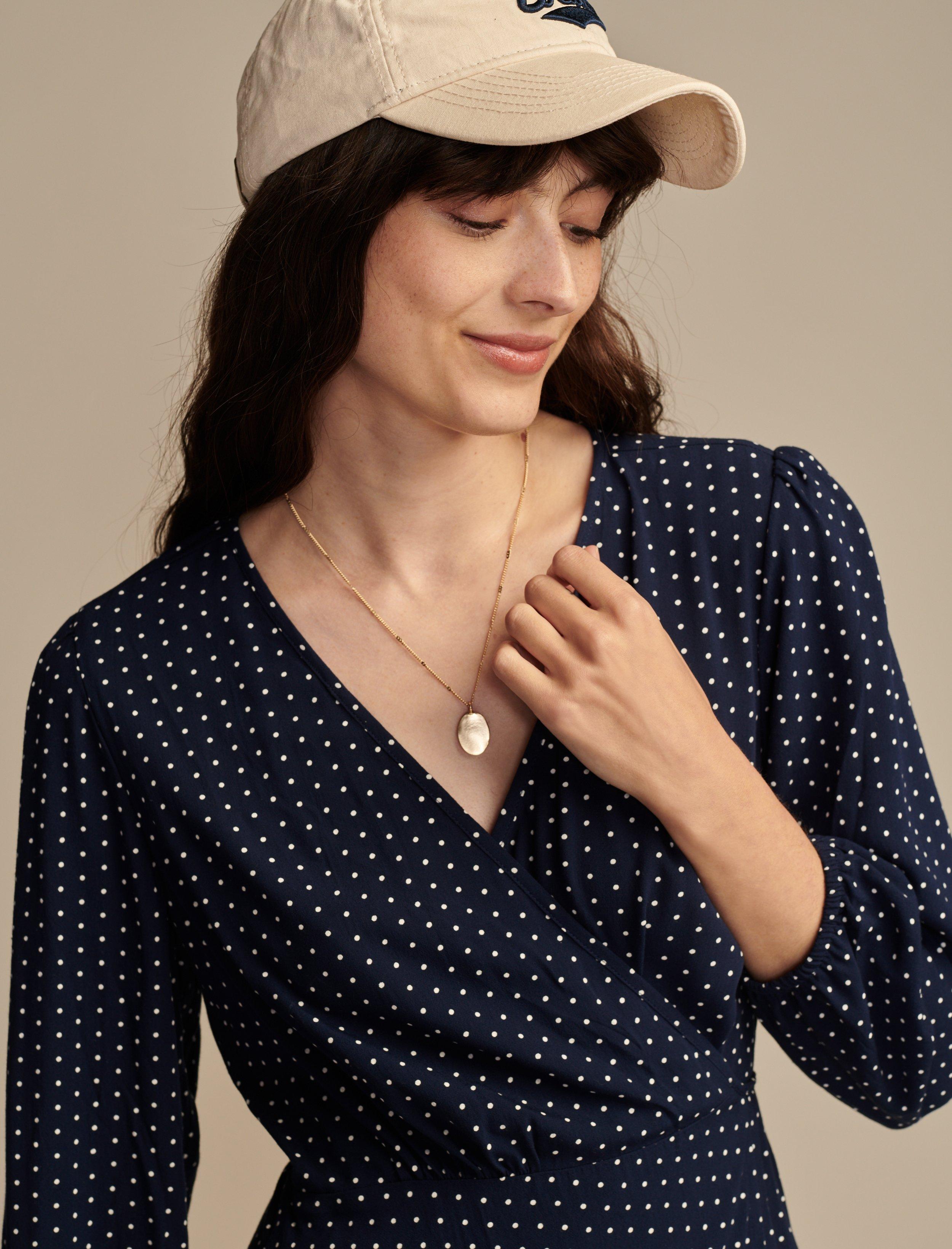 LONG SLEEVE DOT WRAP MINI DRESS | Lucky Brand