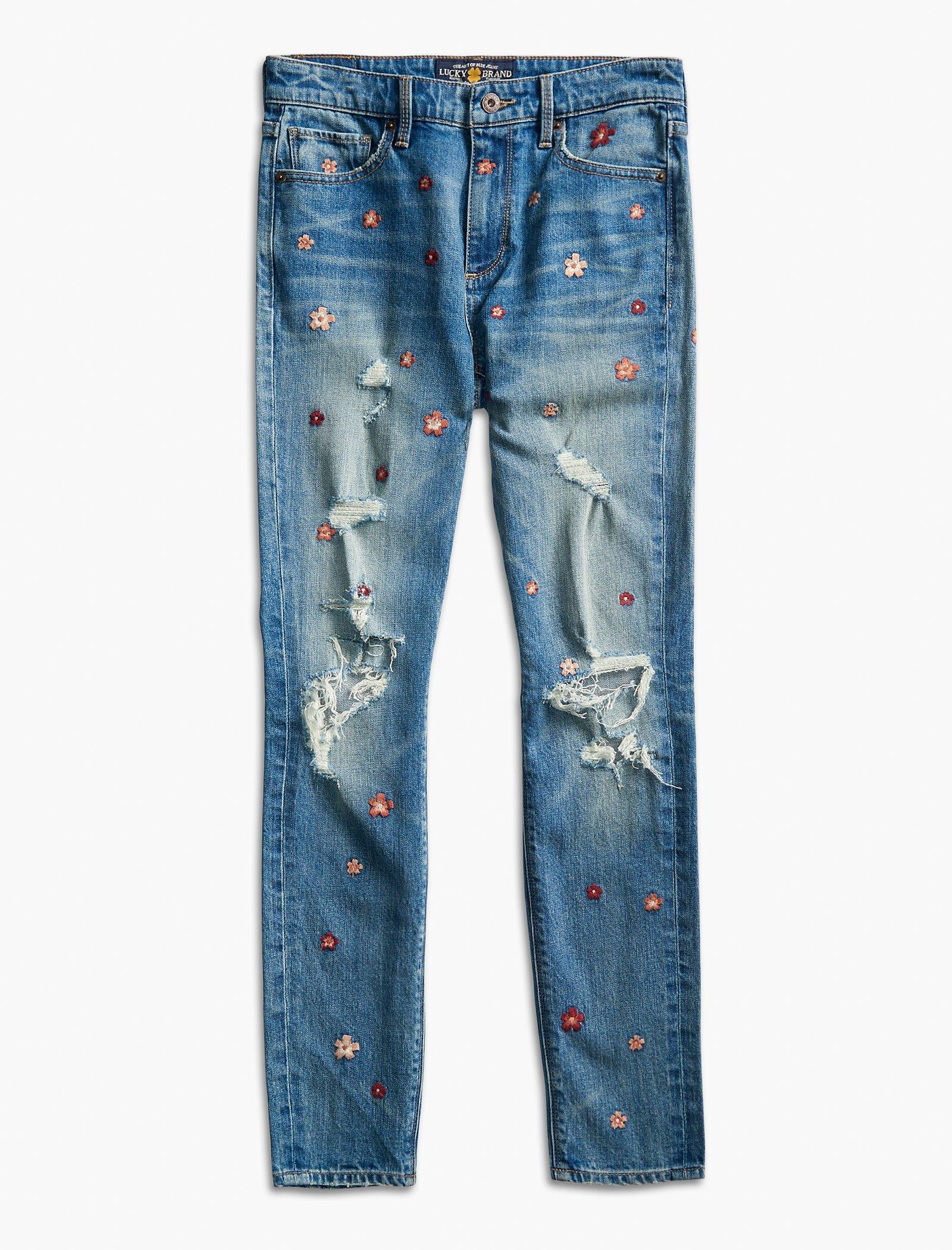 lucky brand floral jeans