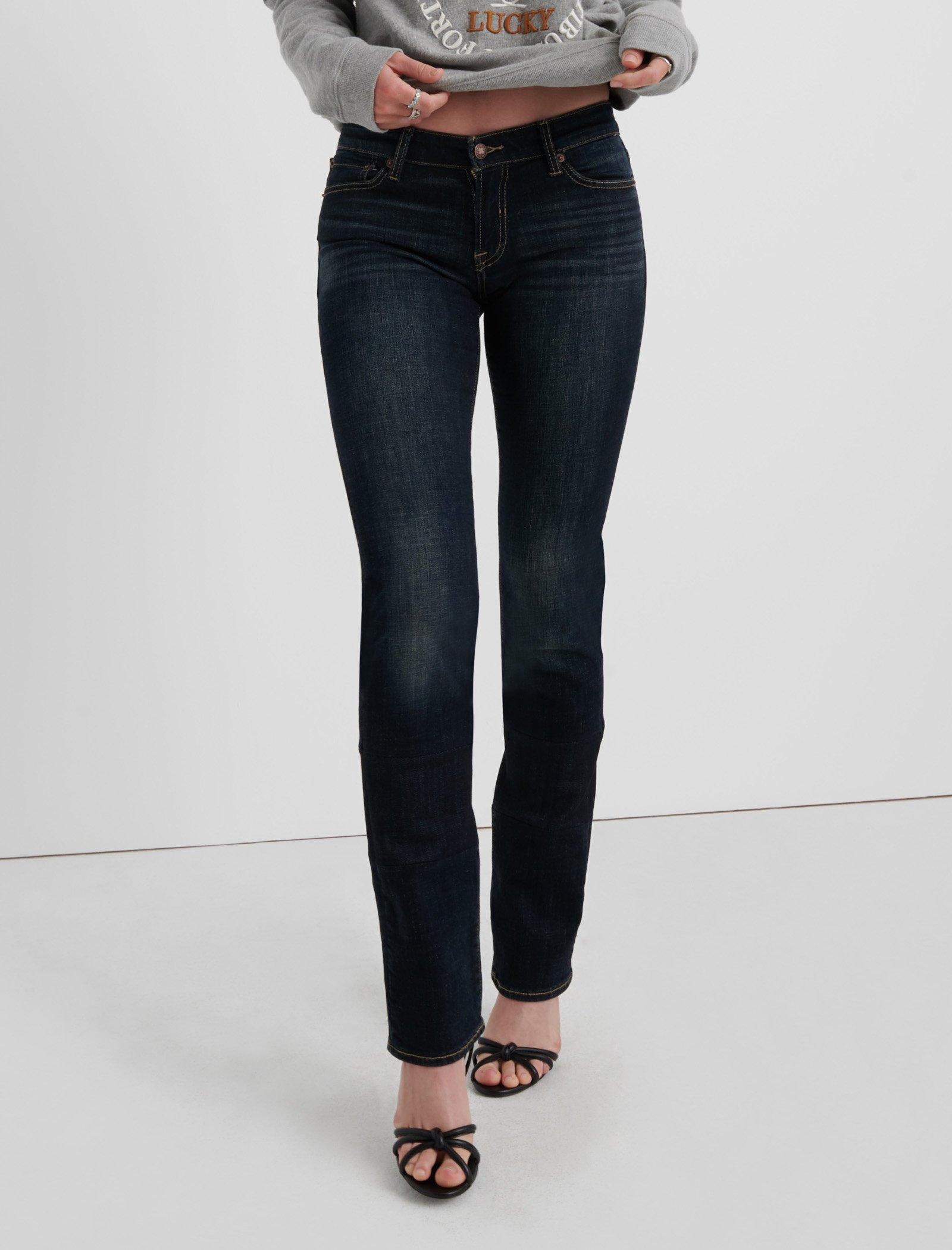 lucky brand sweet and straight black jeans