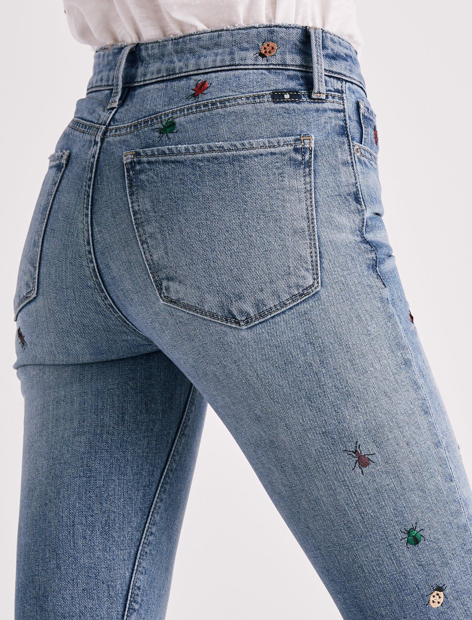lucky brand embroidered jeans