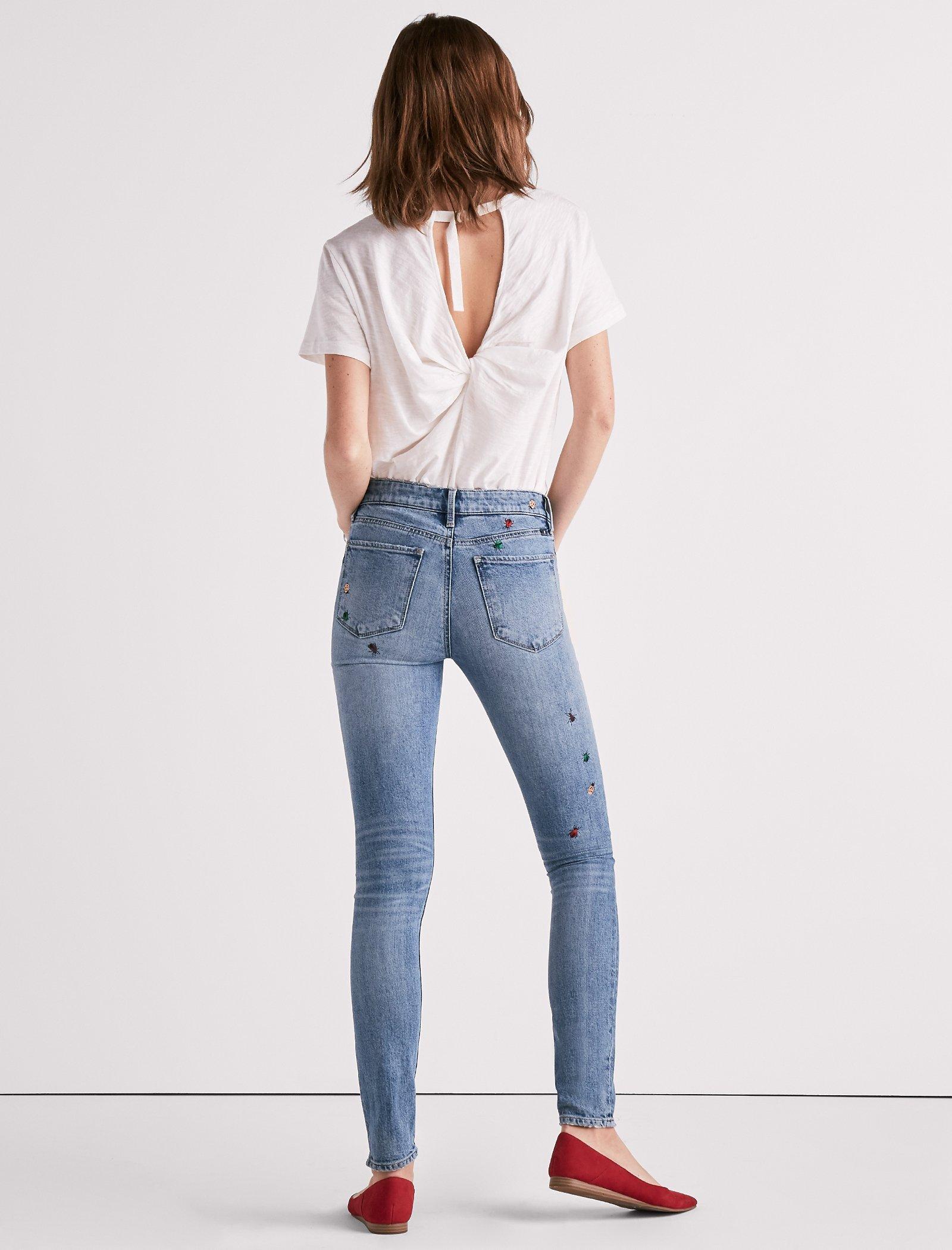 AVA MID RISE SKINNY JEAN WITH DITSY BUG EMBROIDERY | Lucky Brand