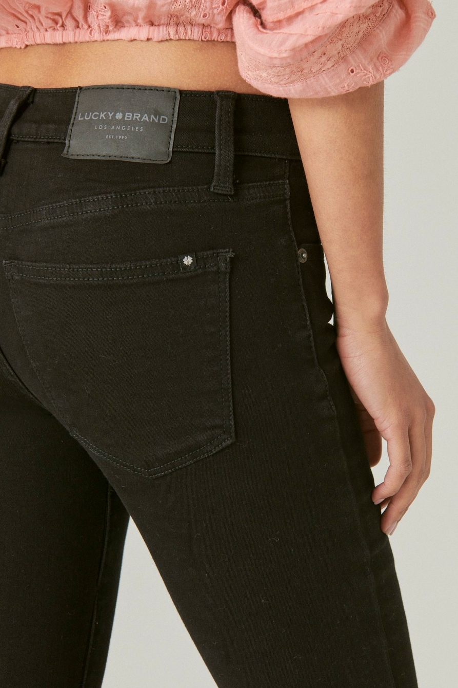 Lucky Brand Ava Mid Rise 5-Pocket Distressed Stretch Denim Skinny