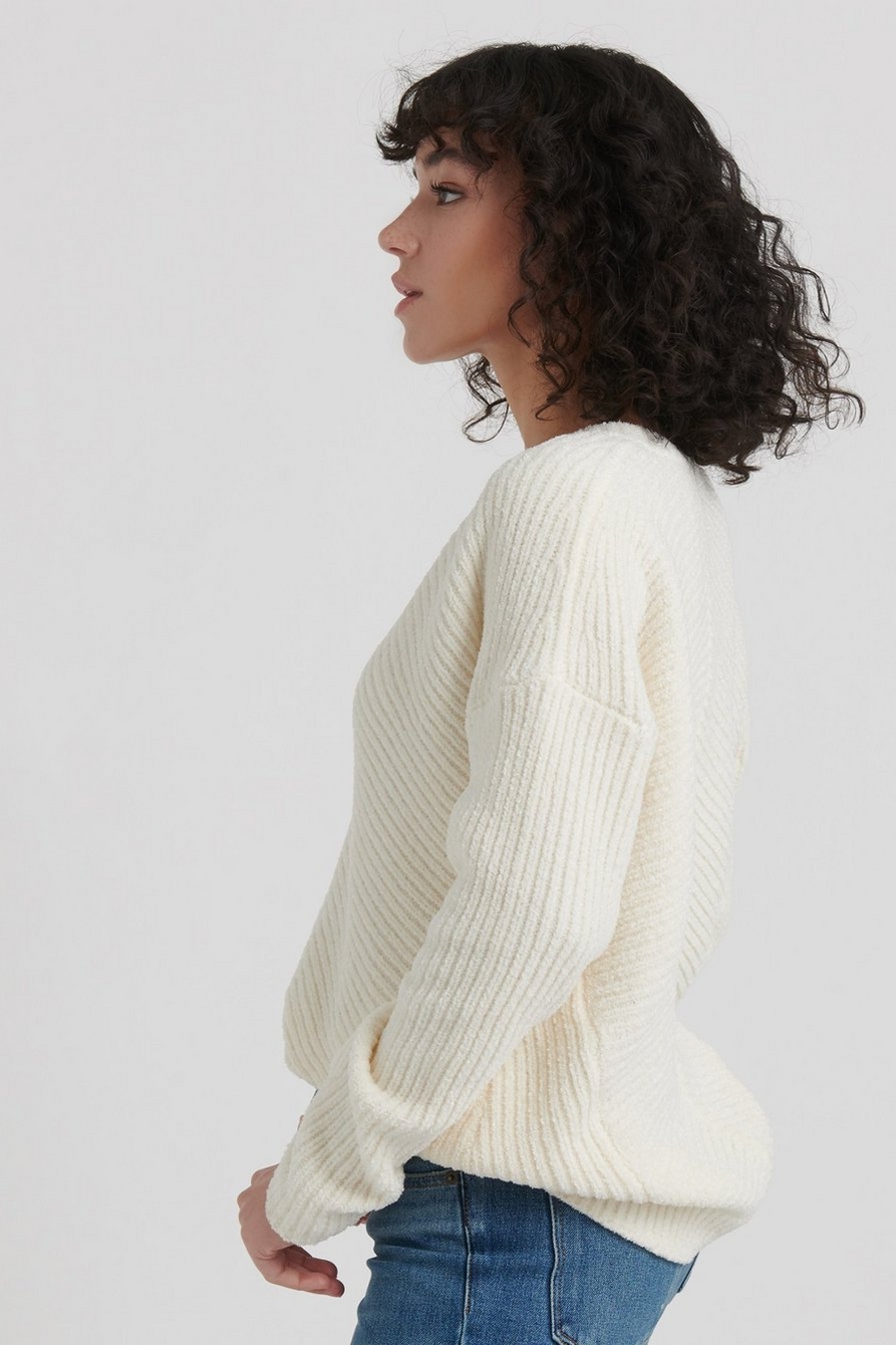 Lucky Brand Women's Chenille V-Neck Sweater