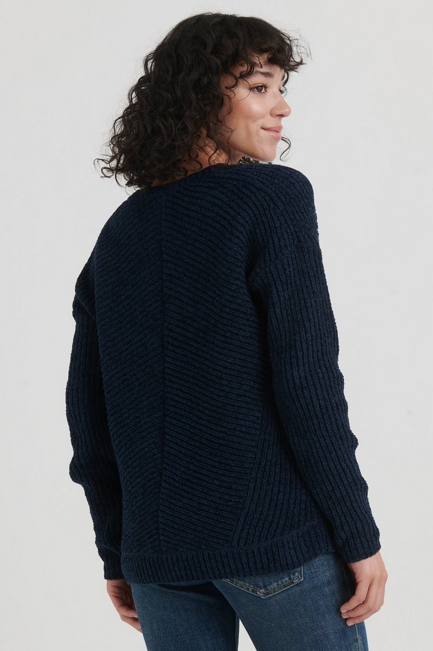 Lucky Brand Women's Chenille V-Neck Sweater