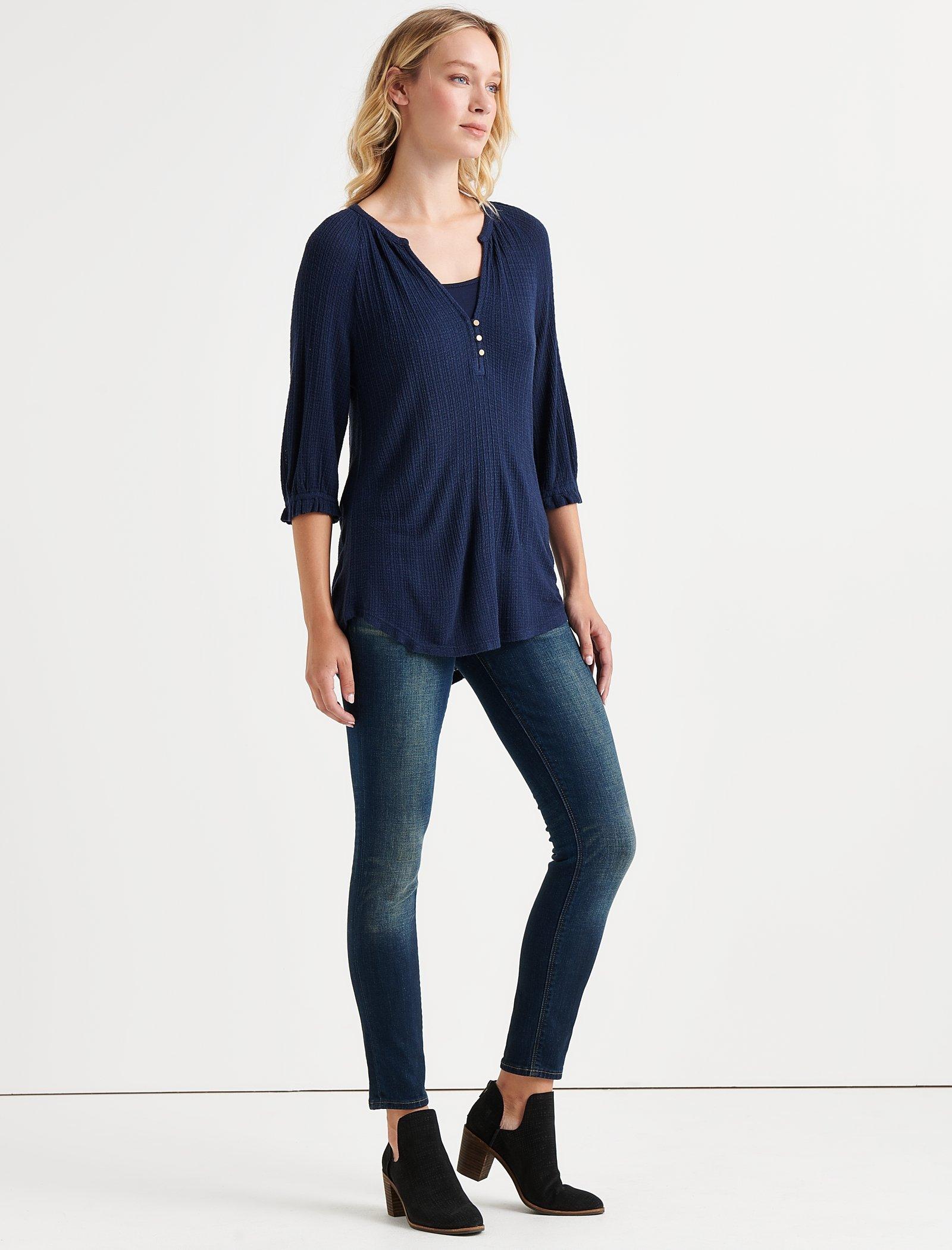 DROP NEEDLE HALF PLACKET | Lucky Brand