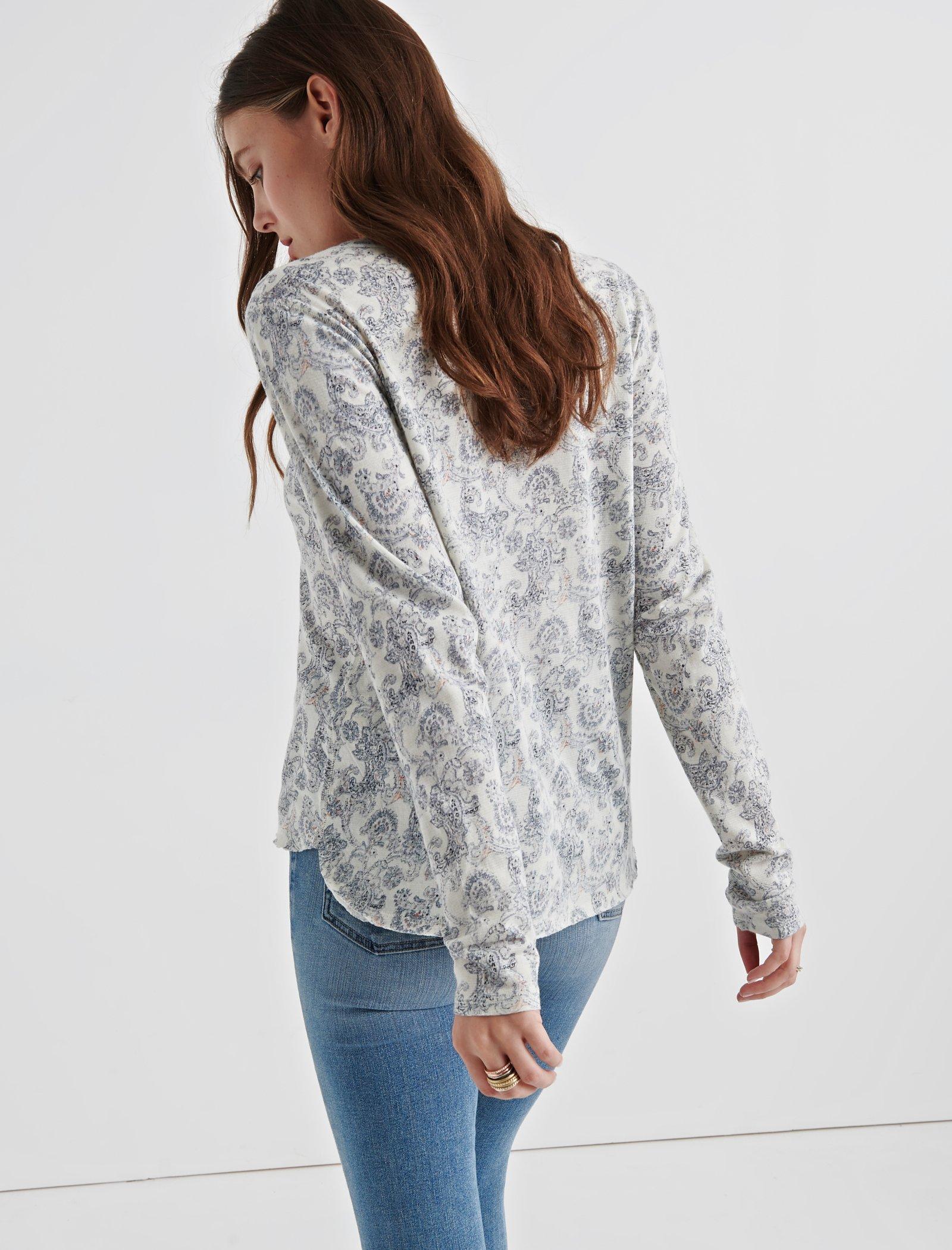 PAISLEY SEAMED HENLEY | Lucky Brand