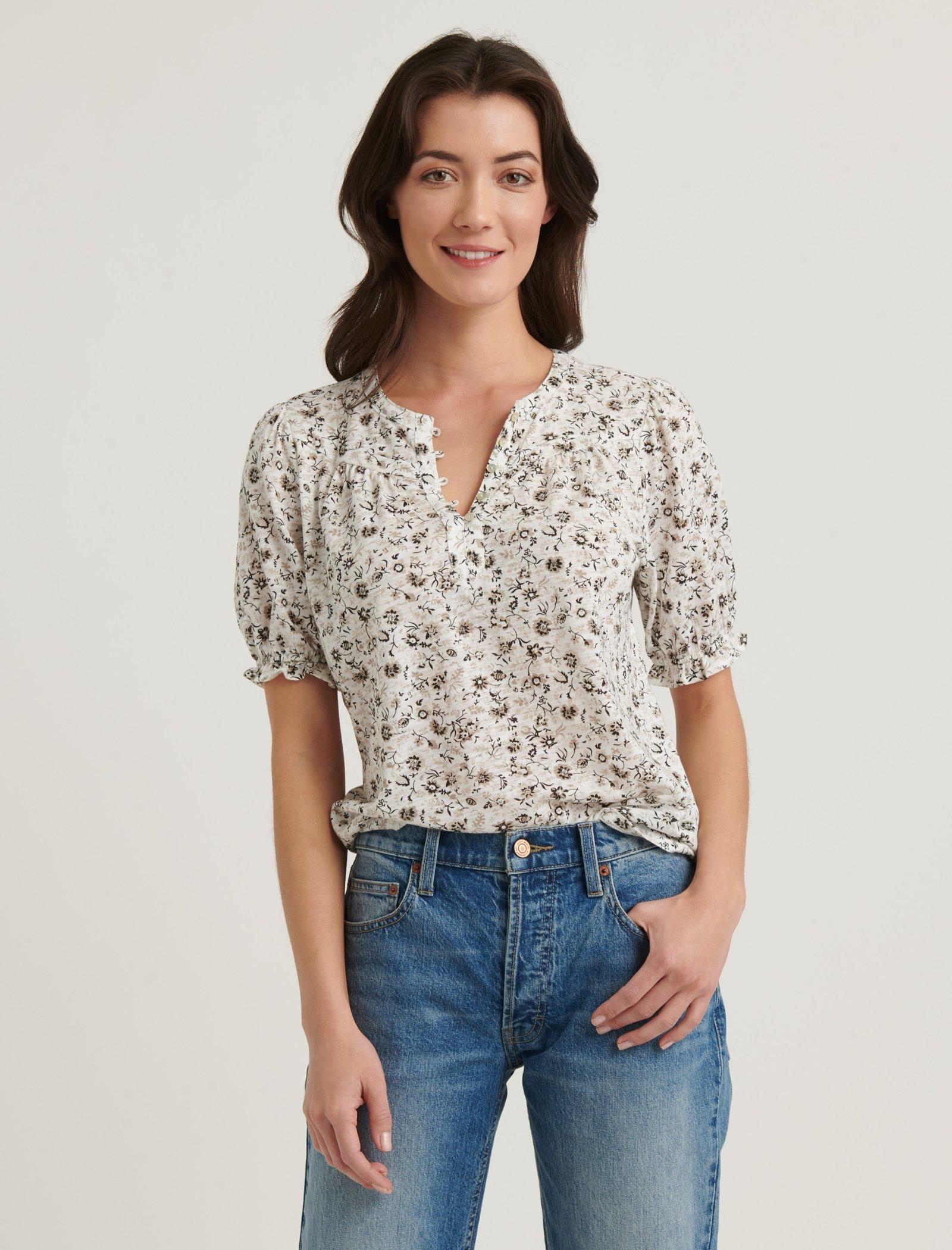 printed henley top