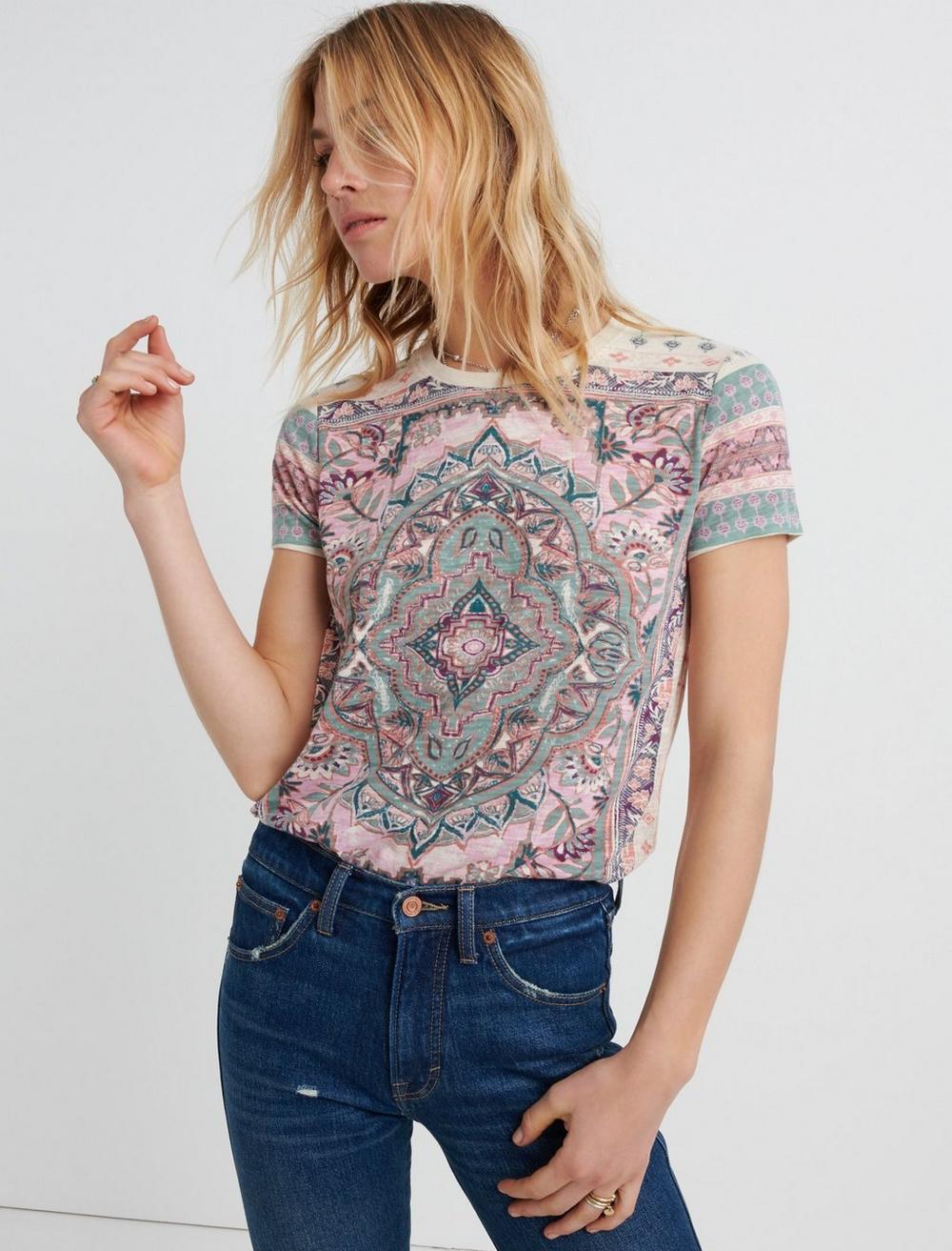 FLORAL PAISLEY ALLOVER TE, image 1