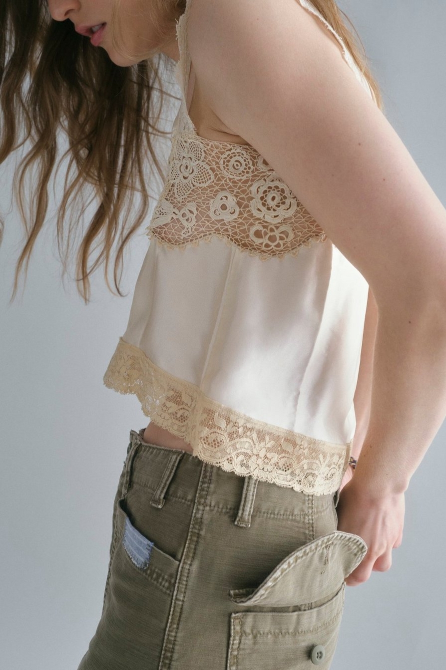 Lucky Upcycled Floral Lace Cami, image 2