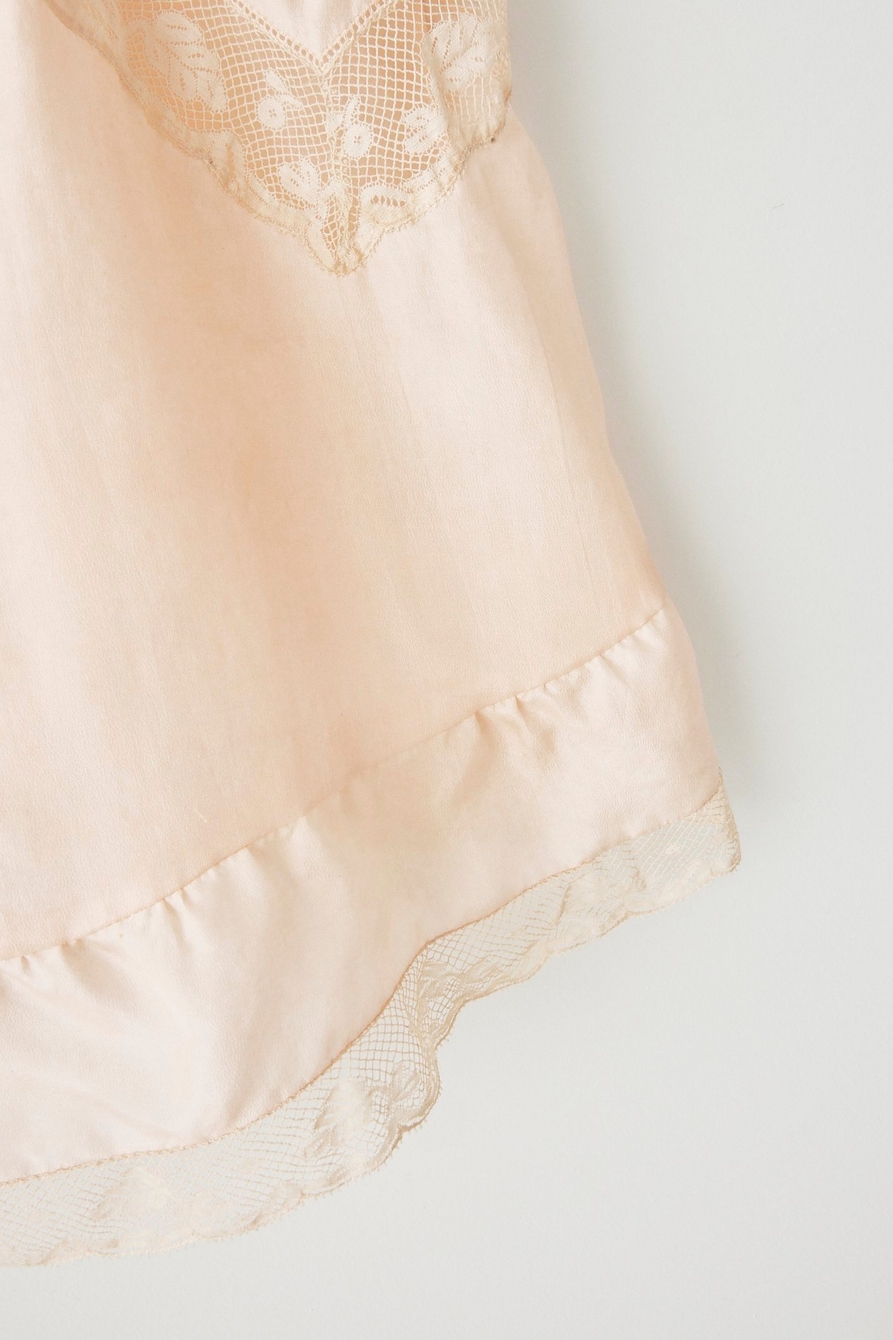 Lucky Upcycled Blush Satin Lace Trim Cami, image 3