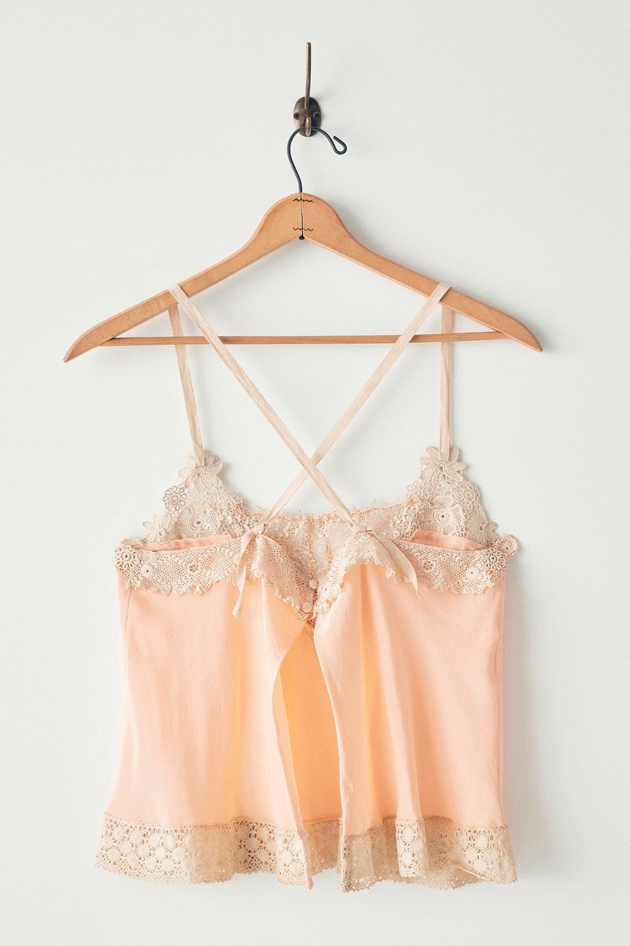 Lucky Upcycled Satin Lace Trim Cami, image 3