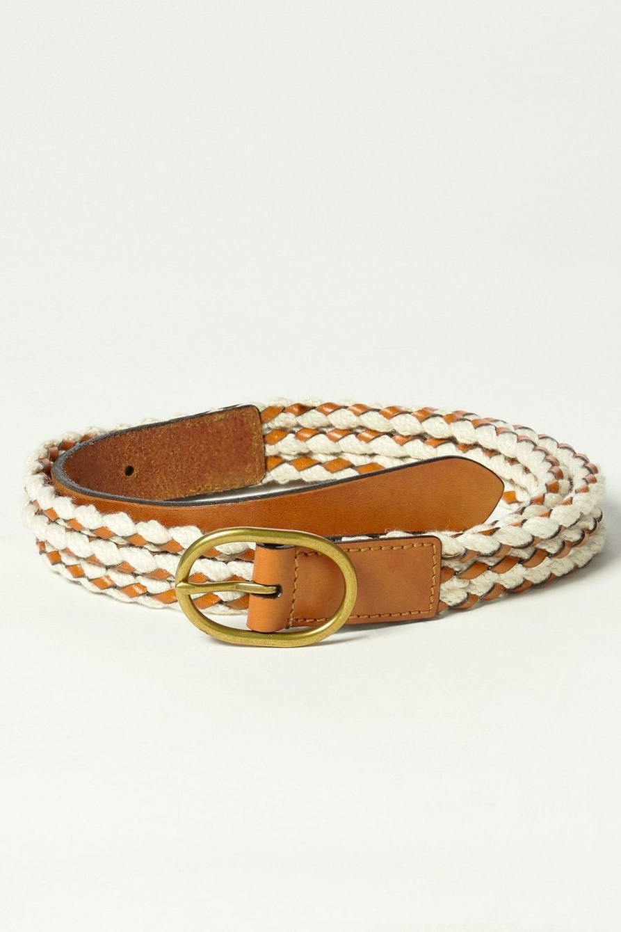 LEATHER AND ROPE BRAIDED BELT | Lucky Brand