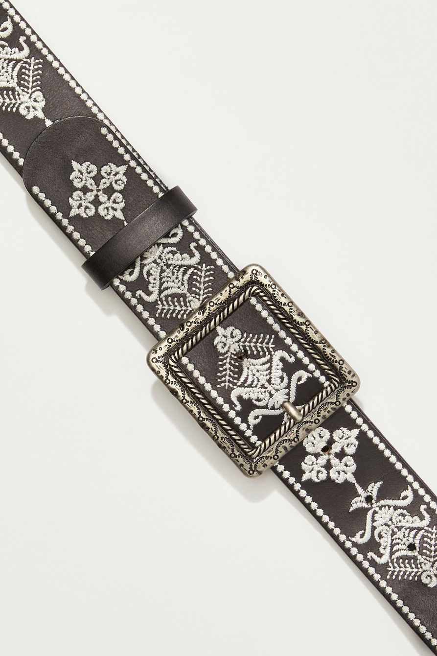 SQUARE BUCKLE EMBROIDERED BELT, image 2