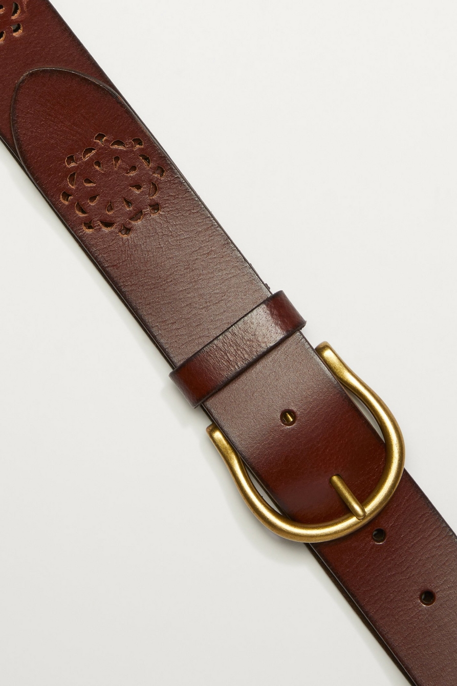 BLOSSOM CUT OUT LEATHER BELT, image 2