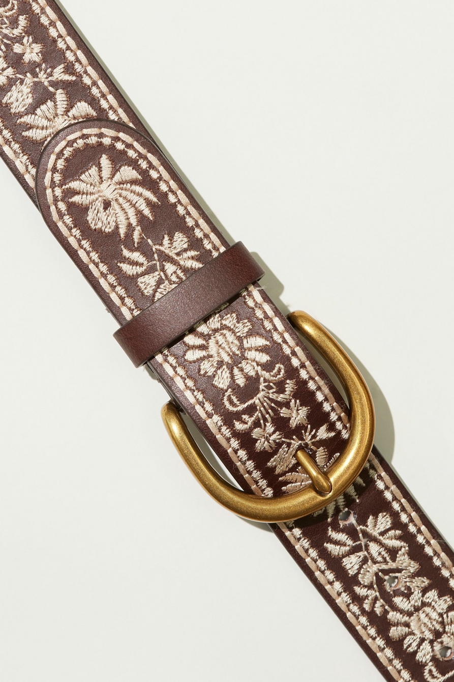 NATURAL FLORAL ALL OVER EMB BELT | Lucky Brand