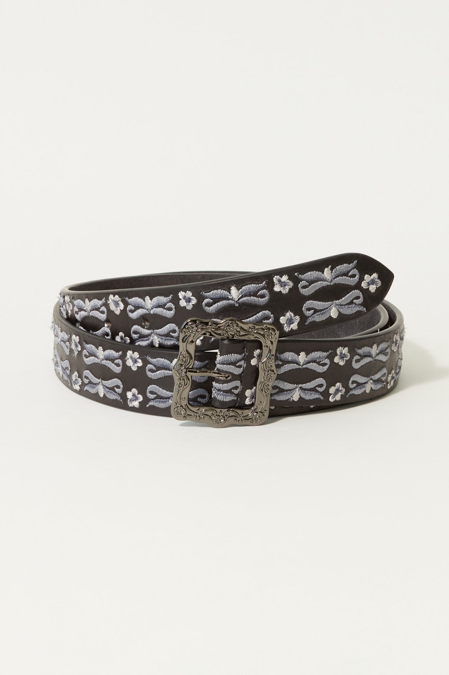 DAISY AND RIBBON EMBROIDERED BELT, image 1