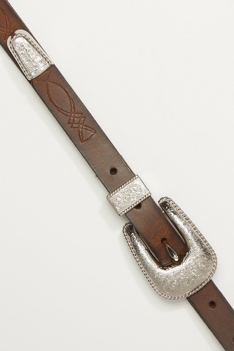 WESTERN BUCKLE AND STITCH BELT, image 3