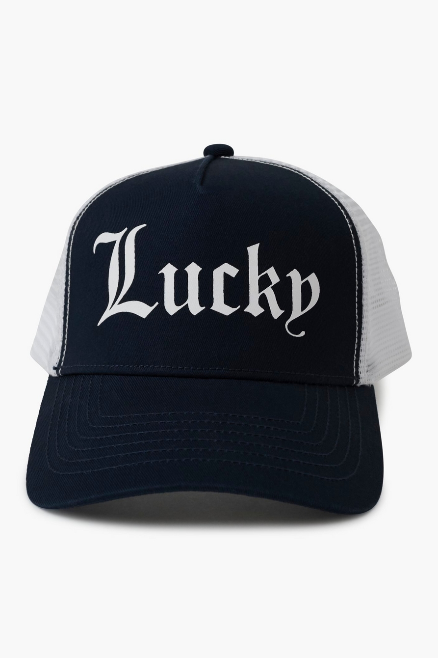 LUCKY BRANDED TRUCKER HAT, image 1
