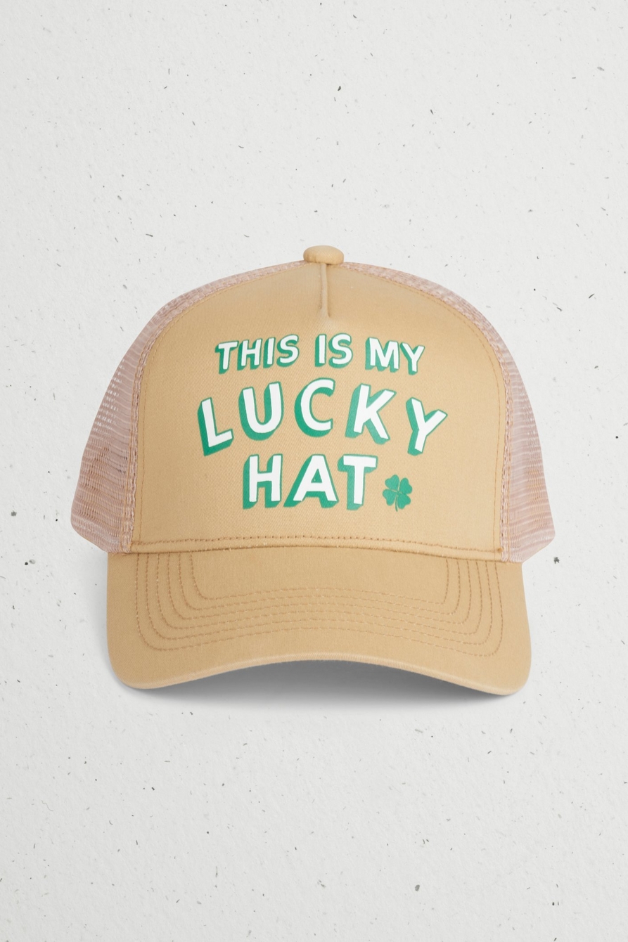 THIS IS MY LUCKY HAT TRUCKER HAT, image 1