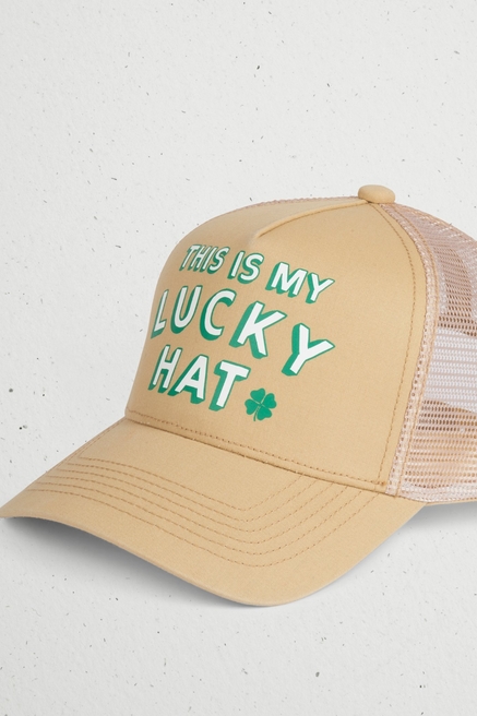 Beads NEW Women's Juniors Lucky Brand Green/ Orange/ Black/ White Hat Cap w 