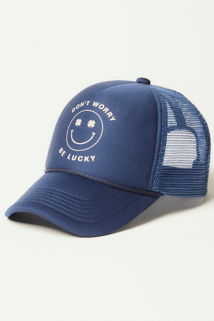 DONT WORRY BE LUCKY TRUCKER HAT, image 1