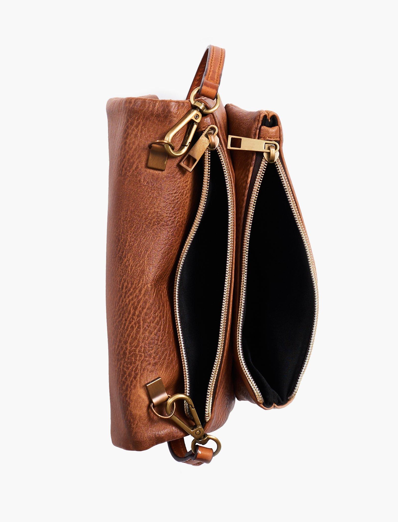 leather foldover crossbody bag
