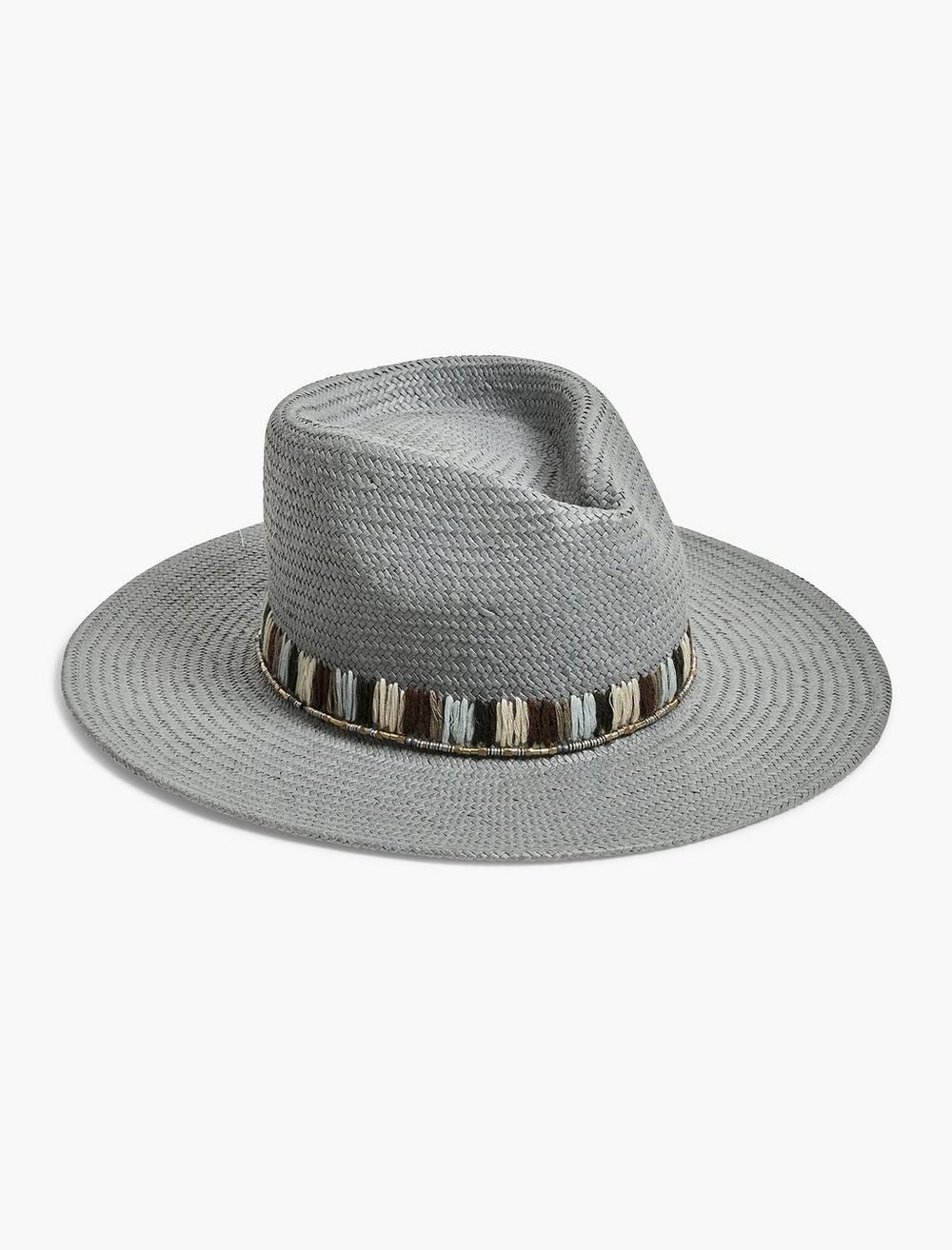 EMBROIDERED STRAW HAT, image 1