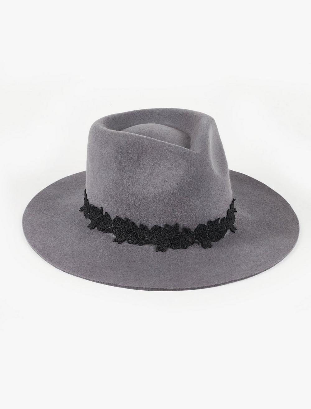 LACE TRIM WOOL HAT | Lucky Brand