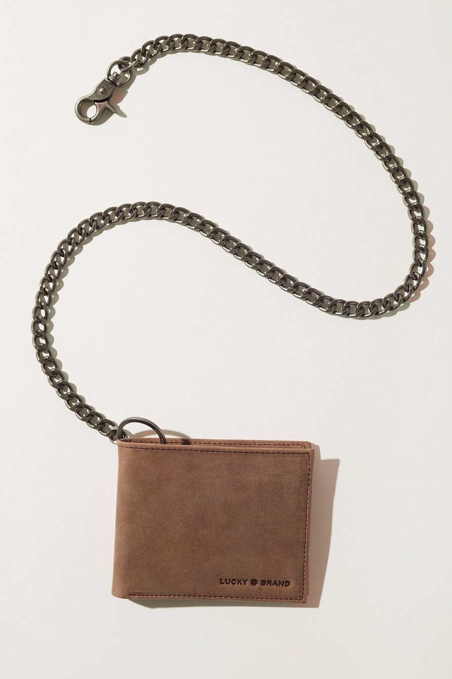 Lucky Brand Wallet Chain and Card Holder Gift Set - Women's Accessories Clutch Wallet in Dark Brown