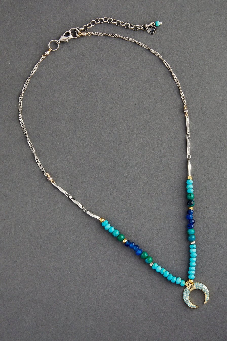 BEADED HORN NECKLACE, image 1