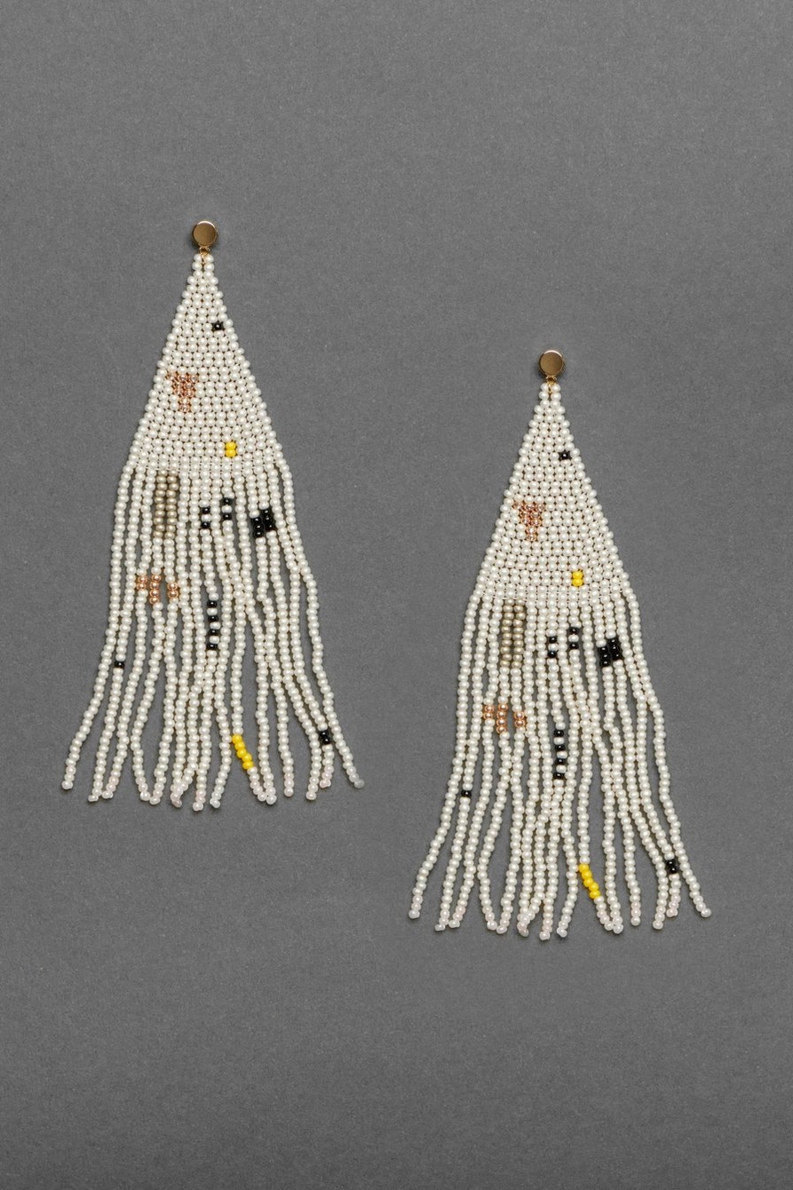 BEADED STATEMENT EARRING, image 1