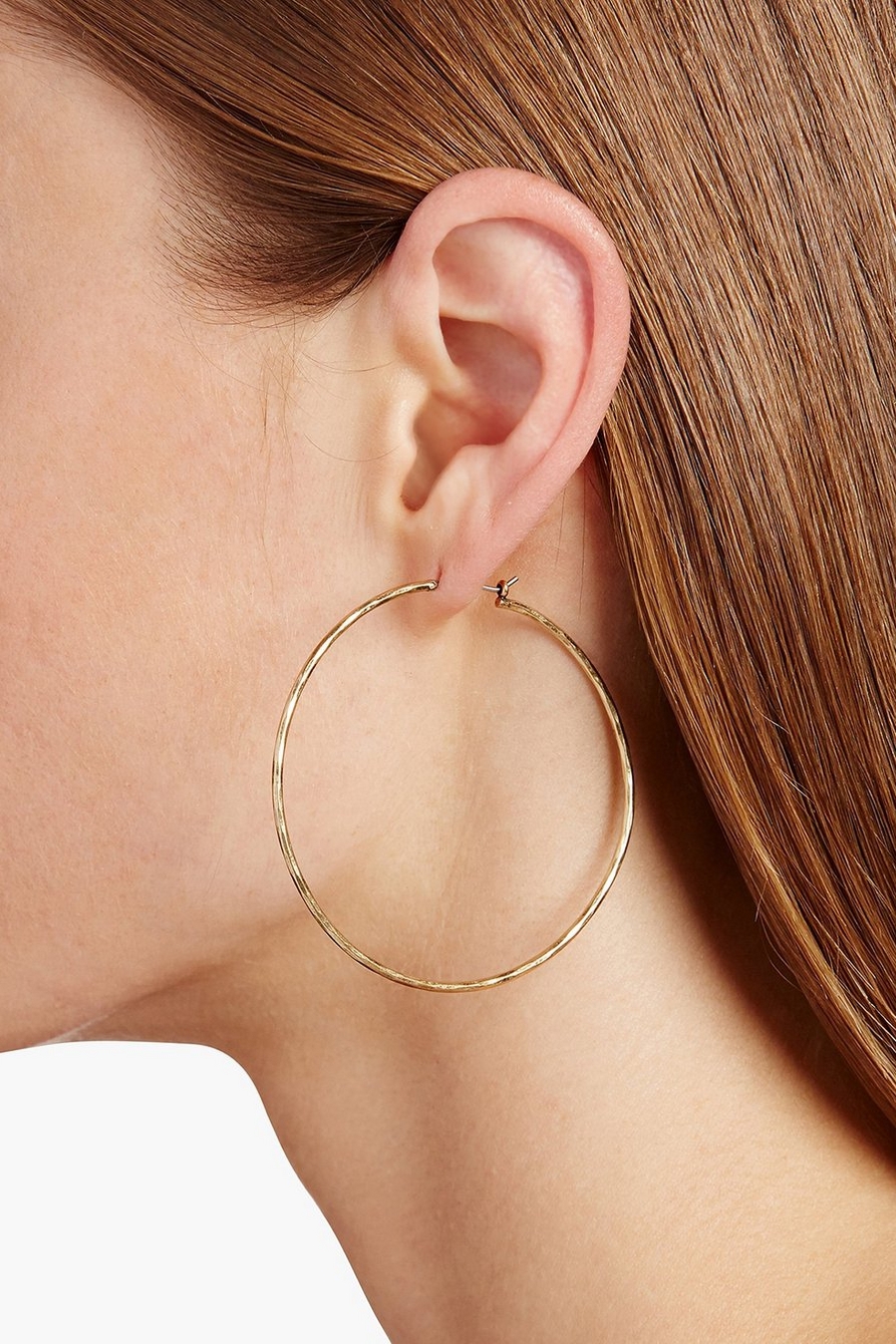  Lucky Brand Hoop Earring, Gold, One Size: Clothing