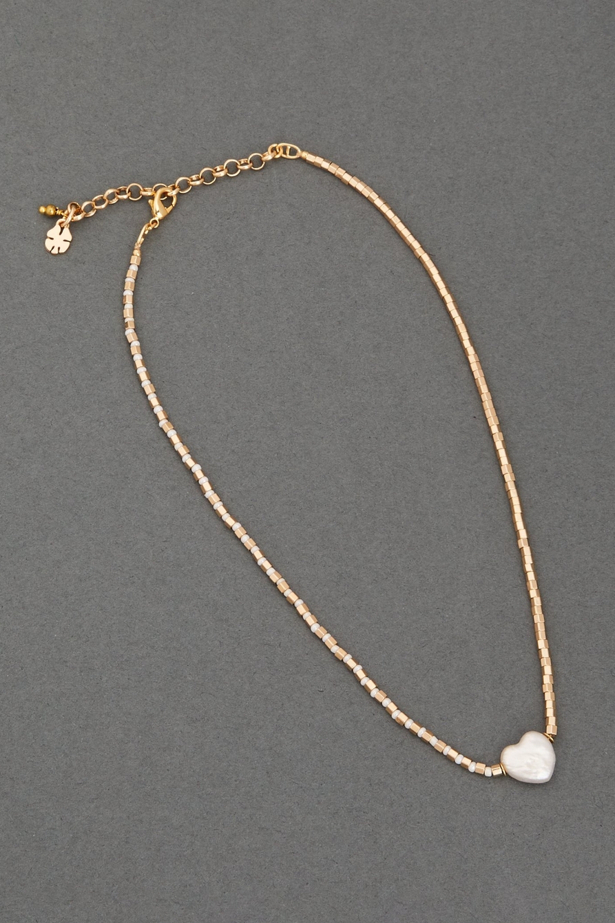 PEARL HEART CHOKER NECKLACE, image 1