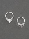STERLING SILVER PAVE STUD EARRING, image 1