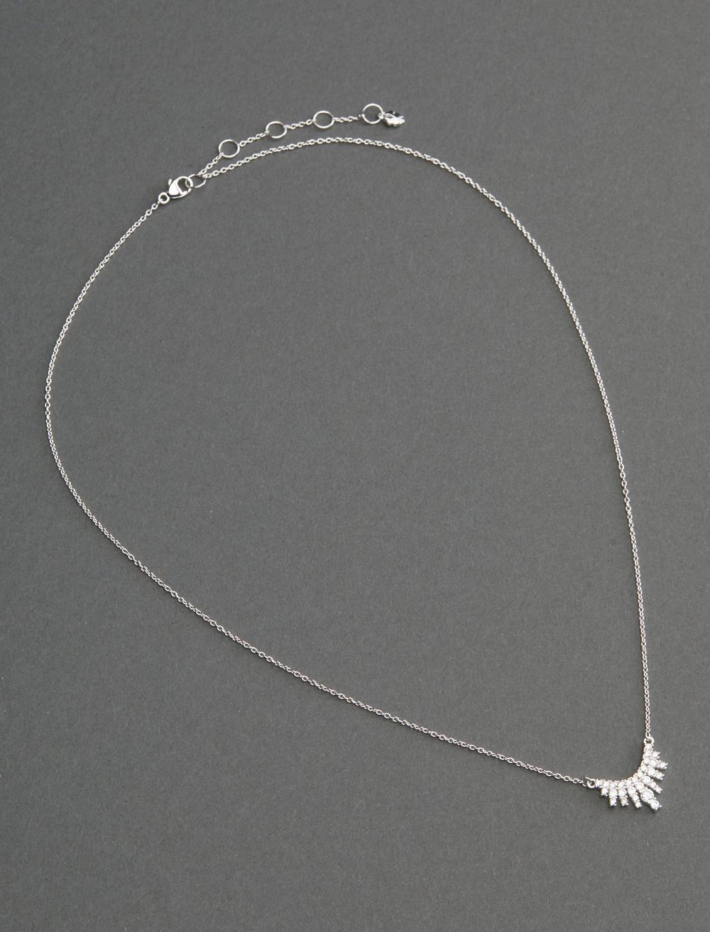 STERLING SILVER PAVE NECKLACE, image 1