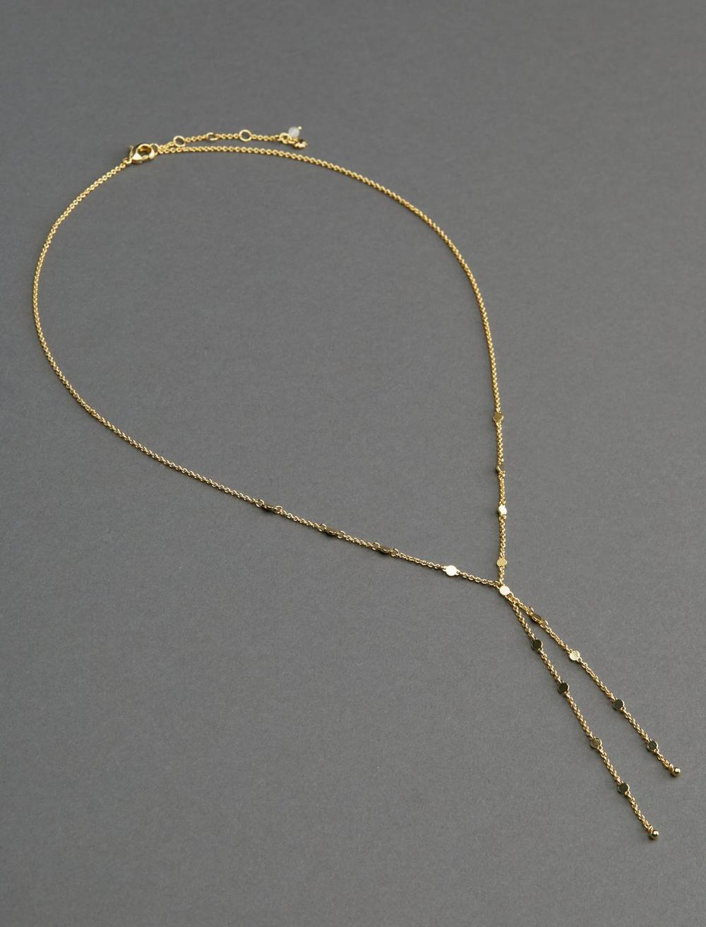 14K GOLD PLATED DELICATE Y NECKLACE, image 1