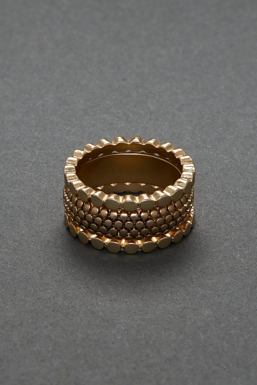 HONEYCOMB AND DOT RING STACK, image 1