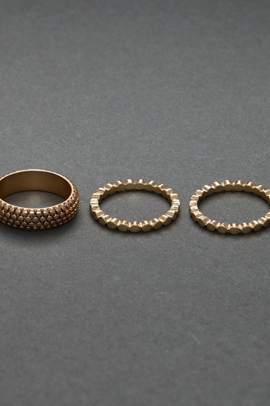 HONEYCOMB AND DOT RING STACK, image 2