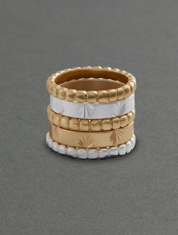 7 Lucky Brand Pearl Statement Ring Gold 