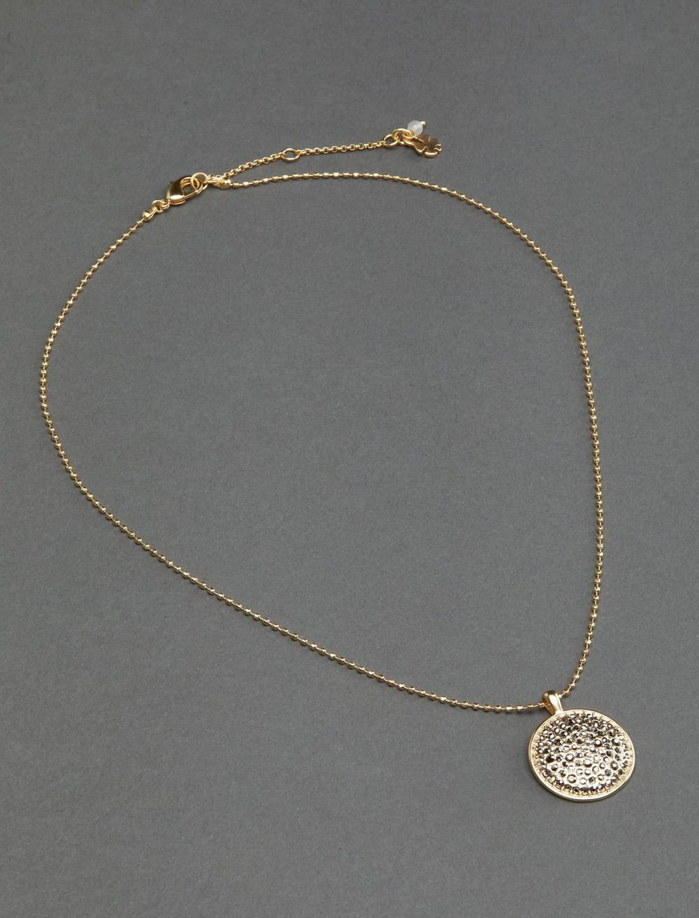 PAVE PENDANT COIN NECKLACE, image 1