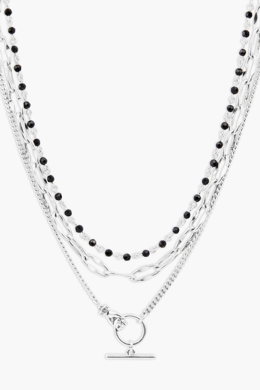 BEADED CHAIN LAYER NECKLACE, image 1