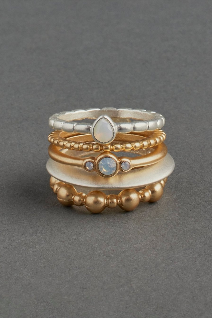TWO TONE RING STACK (MULTI SIZE), image 1