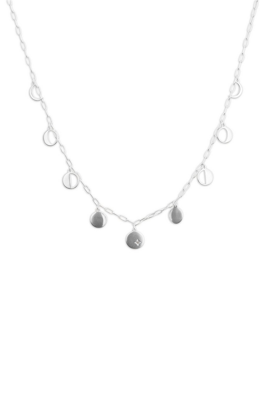MOON PHASE CHARM COLLAR NECKLACE, image 1