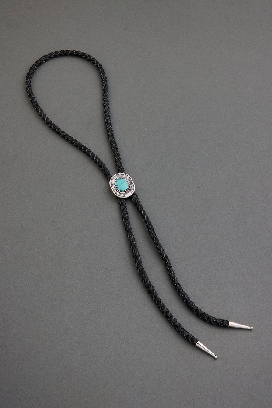 MENS TURQUOISE BOLO NECKLACE, image 1